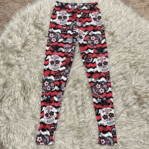 Skulls calavera day of the dead leggings